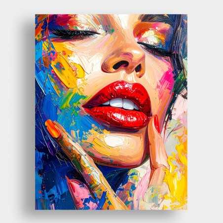 Cuadro Labios Rojos Fashion /B